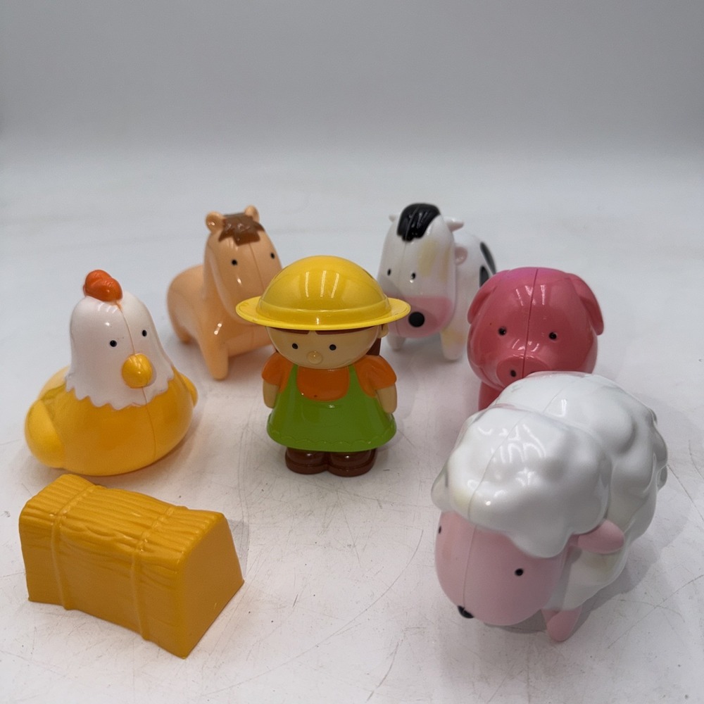 Boley Kids Farmer Farm Animals Chicken Horse Pig Cow Sheep 7 Pc.